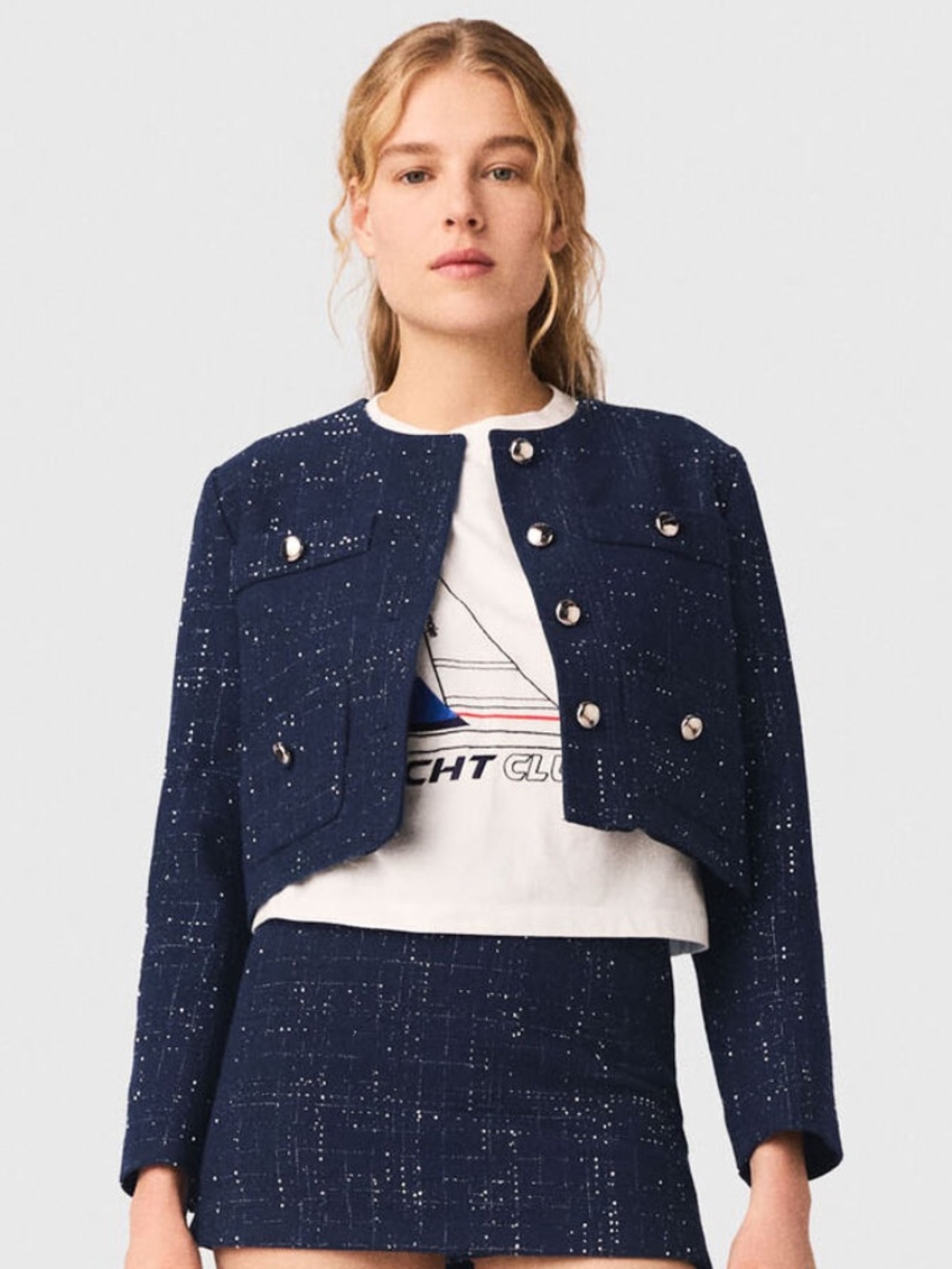 Voguel Embellished Cropped blazer
